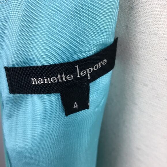 Nanette Lepore Mint Embroidered Lace Sheath Dress size 4 - Picture 5 of 6